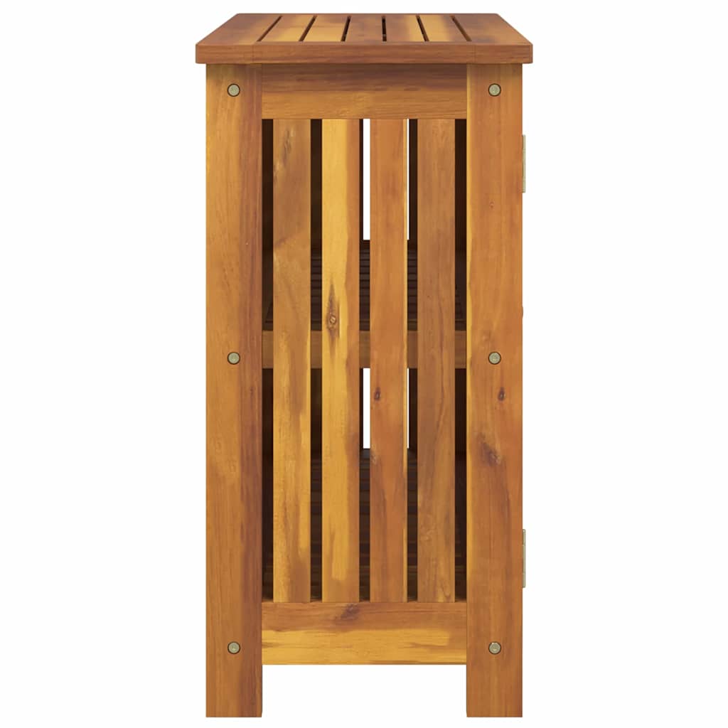 Garten-Schrank mit Tür Braun 75 x 35 x 70cm Massivholz Akazie
