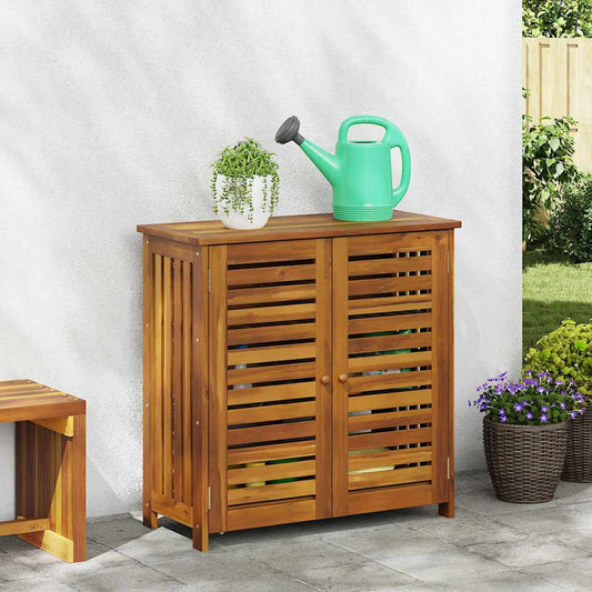 Garten-Schrank mit Tür Braun 90 x 40 x 90cm Massivholz Akazie