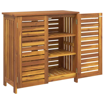 Garten-Schrank mit Tür Braun 90 x 40 x 90cm Massivholz Akazie
