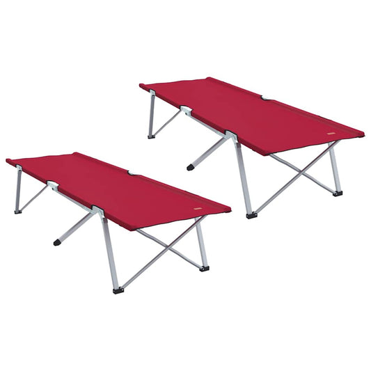 Klapp Schlafbett fürs Camping Falten 2 pcs Rot 62 x 194 x 42 cm