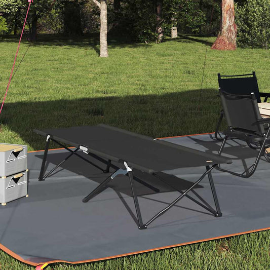 Klapp Schlafbett fürs Camping Falten Schwarz 206 x 76 x 74 cm