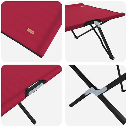 Klapp Schlafbett fürs Camping Rot 206 x 76 x 74 cm Oxford Stoff