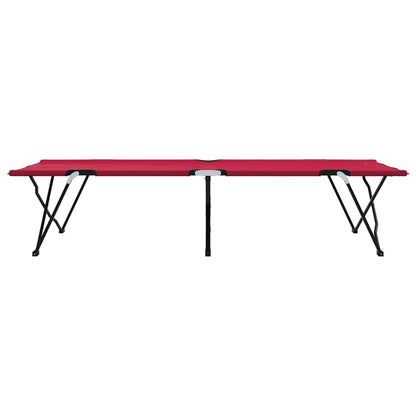 Klapp Schlafbett fürs Camping Rot 206 x 76 x 74 cm Oxford Stoff