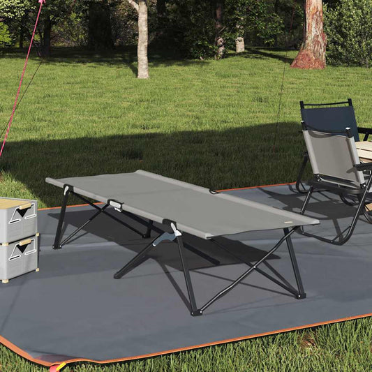 Klapp Schlafbett fürs Camping Falten Grau 206 x 76 x 74 cm