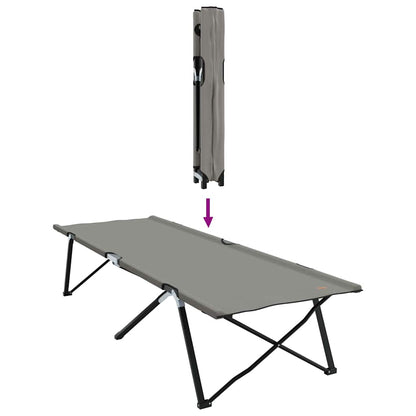 Klapp Schlafbett fürs Camping Falten Grau 206 x 76 x 74 cm