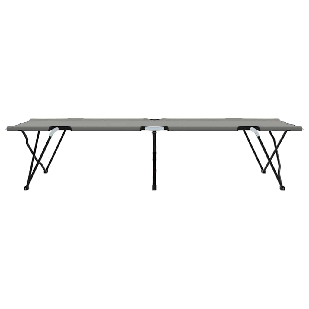 Klapp Schlafbett fürs Camping Falten Grau 206 x 76 x 74 cm