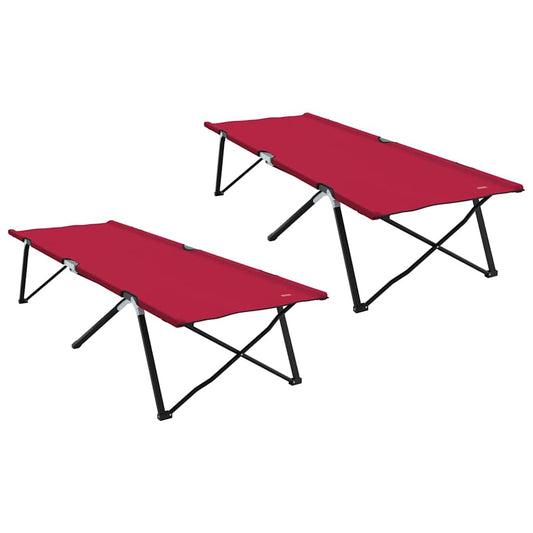 Klapp Schlafbett fürs Camping Falten 2 pcs Rot 206 x 76 x 74 cm