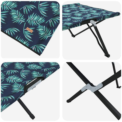 Klapp Schlafbett fürs Camping Falten Manuell 2 pcs Blattmuster