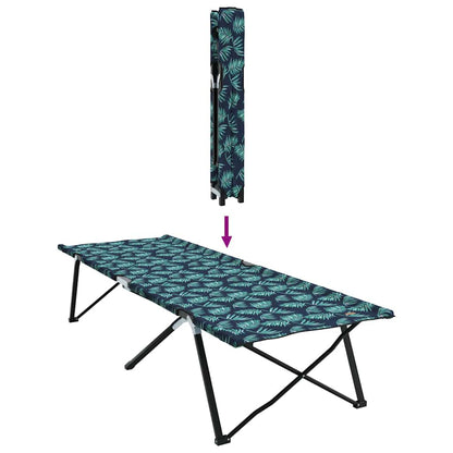 Klapp Schlafbett fürs Camping Falten Manuell 2 pcs Blattmuster