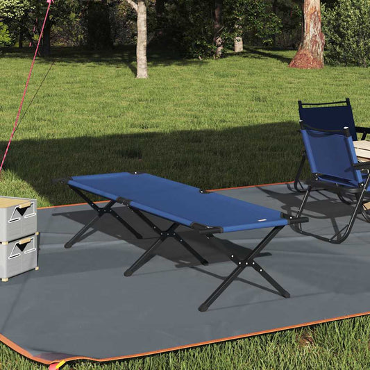 Klapp Schlafbett fürs Camping Blau Oxford Stoff