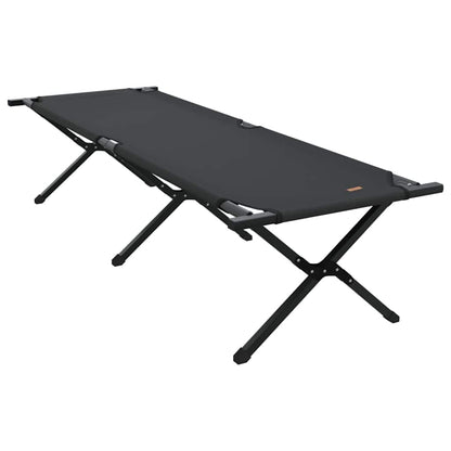 Klapp Schlafbett fürs Camping Schwarz Oxford Stoff