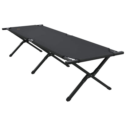 Klapp Schlafbett fürs Camping Schwarz Oxford Stoff