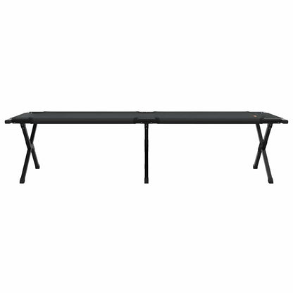 Klapp Schlafbett fürs Camping Schwarz Oxford Stoff