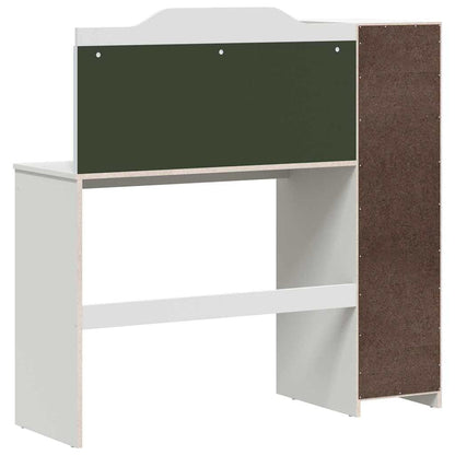Kreidetafel Schreibtisch Weiß 120 x 45 x 118.5 cm Holzwerkstoff