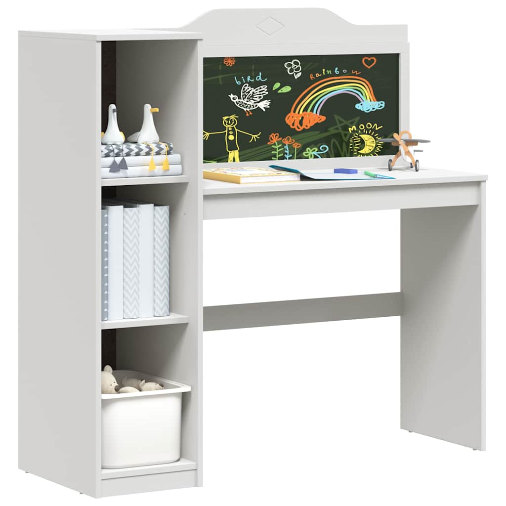 Kreidetafel Schreibtisch Weiß 120 x 45 x 118.5 cm Holzwerkstoff
