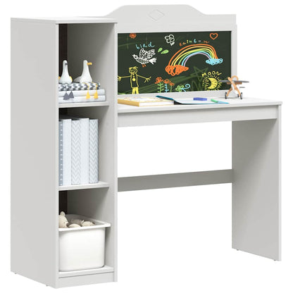 Kreidetafel Schreibtisch Weiß 120 x 45 x 118.5 cm Holzwerkstoff