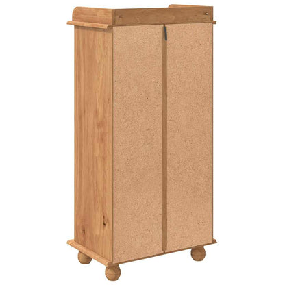 Weinschrank ASKIM Braun 57 x 37 x 114 cm Massivholz Kiefer