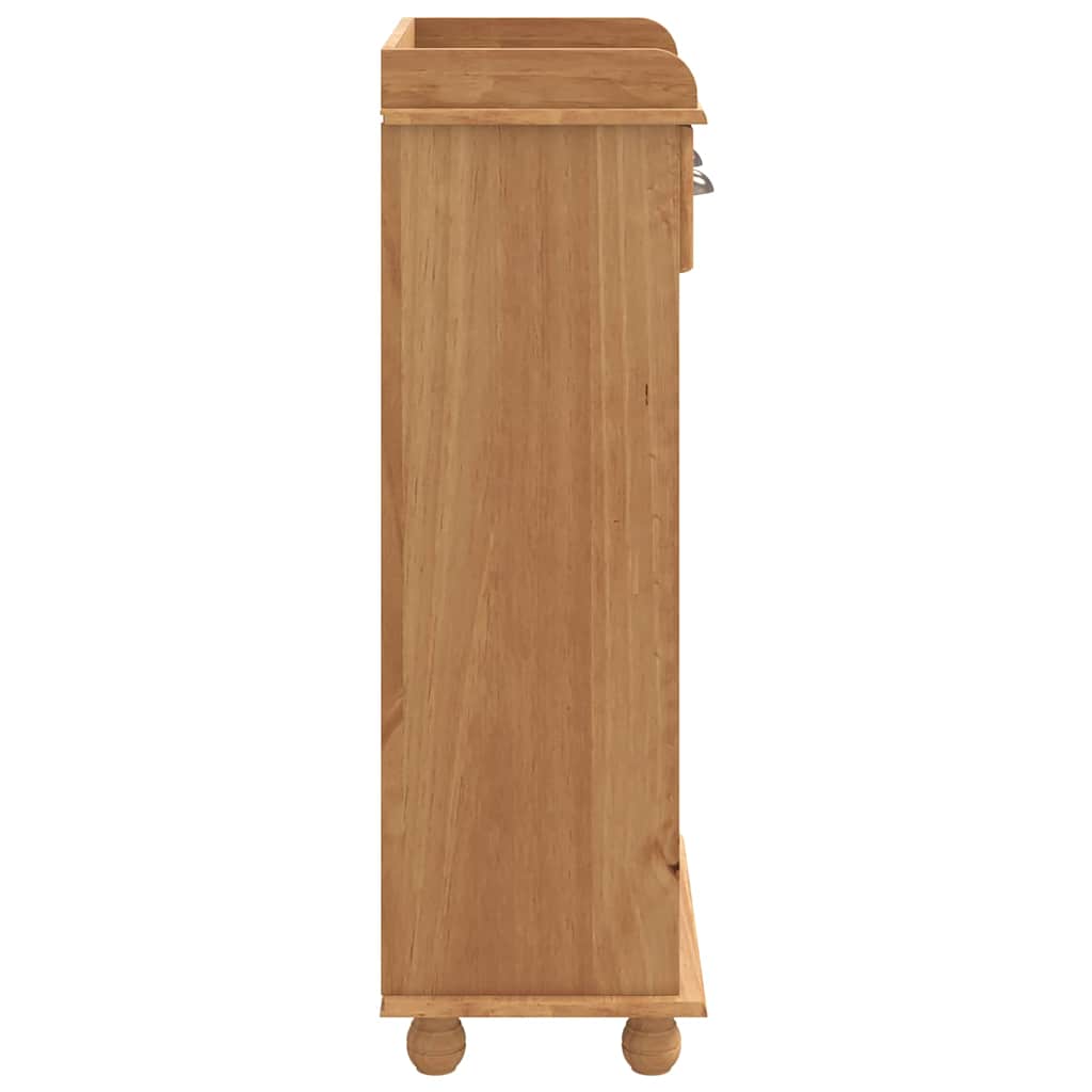 Weinschrank ASKIM Braun 57 x 37 x 114 cm Massivholz Kiefer