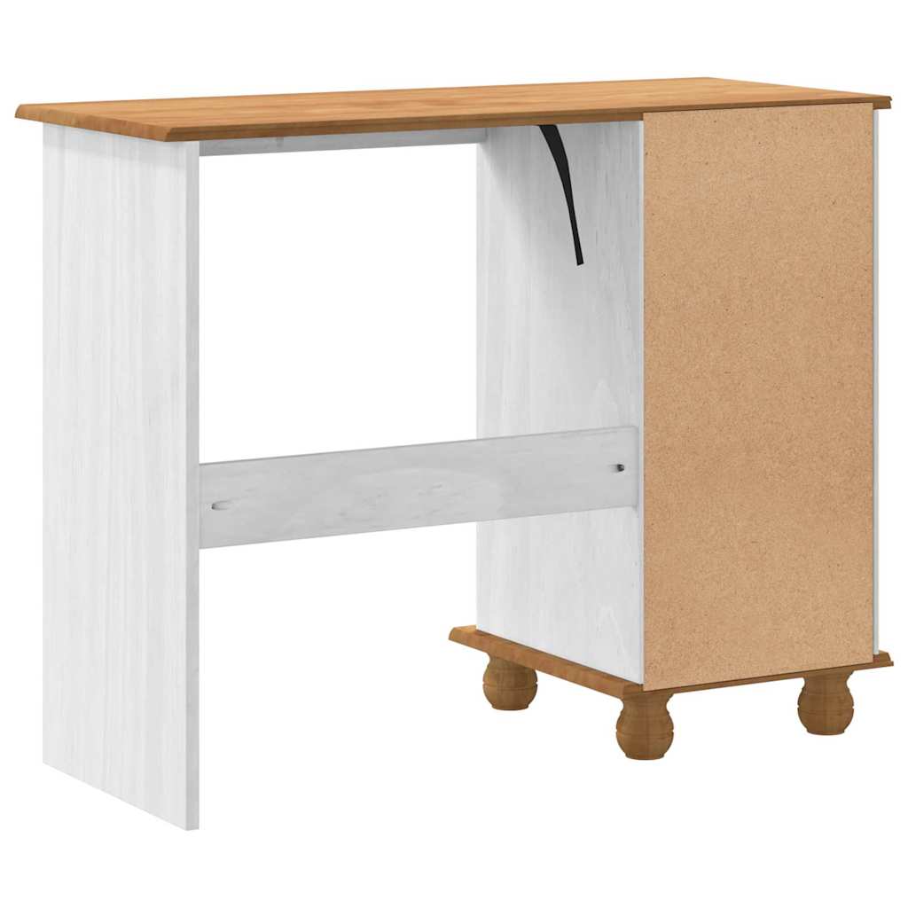 Schreibtisch ASKIM Weiß 95 x 40 x 75 cm Massivholz Kiefer