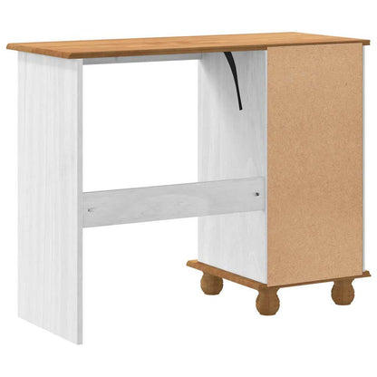 Schreibtisch ASKIM Weiß 95 x 40 x 75 cm Massivholz Kiefer