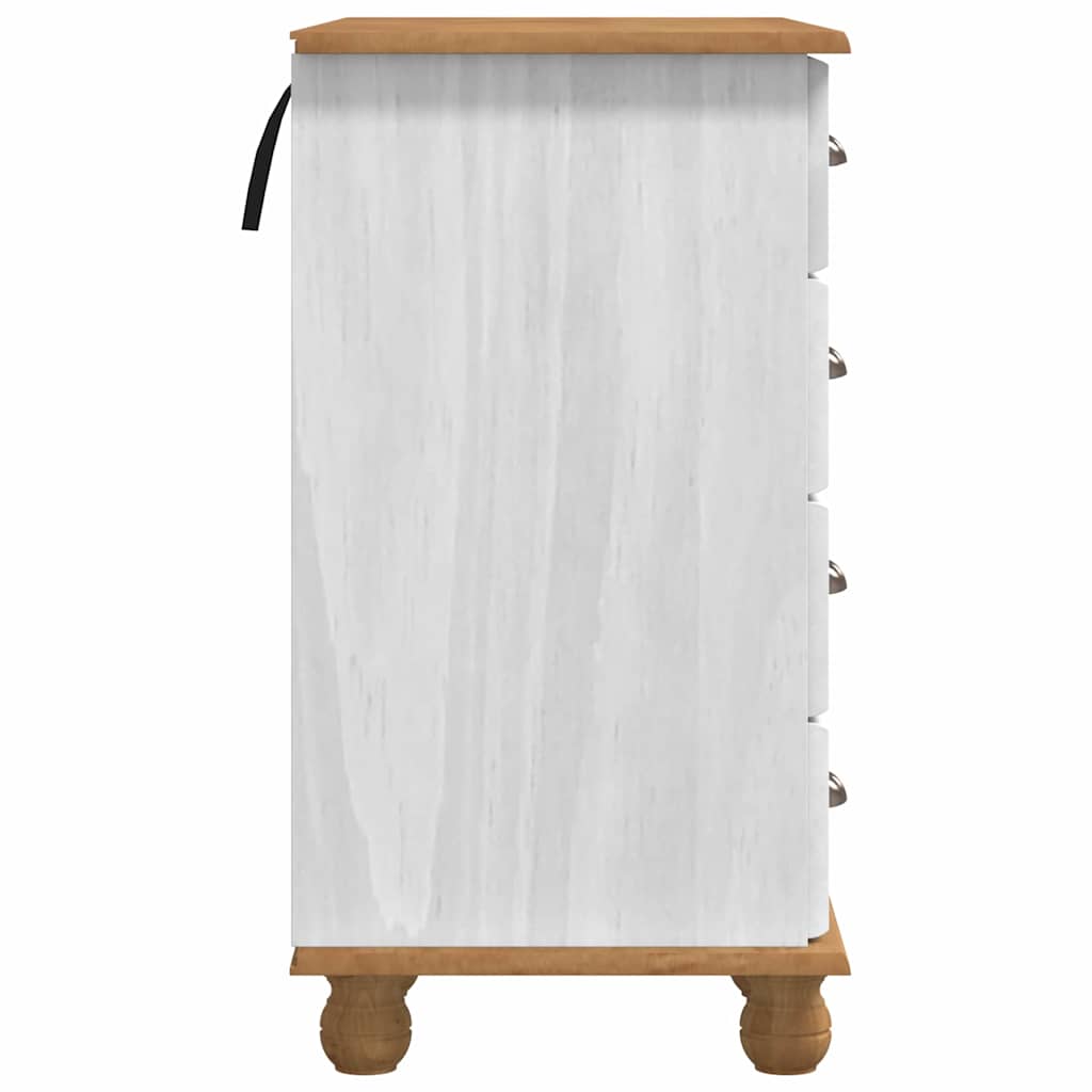 Schreibtisch ASKIM Weiß 95 x 40 x 75 cm Massivholz Kiefer
