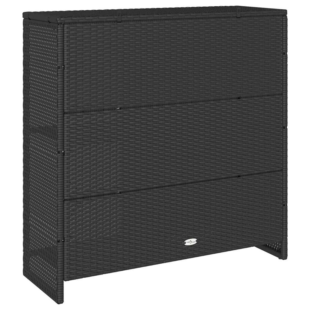 Badschrank mit Speicher Schwarz 100 x 36 x 102 cm Rattan