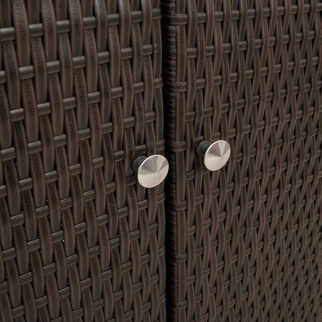 Badschrank mit Speicher mit Tür Braun 100 x 36 x 102 cm Rattan