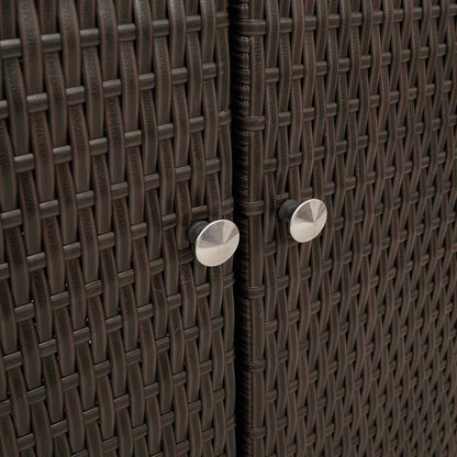 Badschrank mit Speicher mit Tür Braun 100 x 36 x 102 cm Rattan