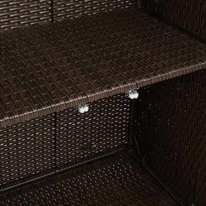 Badschrank mit Speicher mit Tür Braun 100 x 36 x 102 cm Rattan