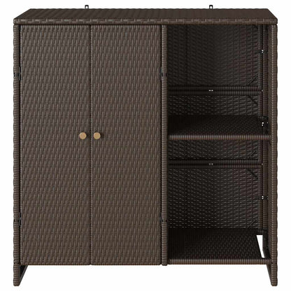 Badschrank mit Speicher mit Tür Braun 100 x 36 x 102 cm Rattan
