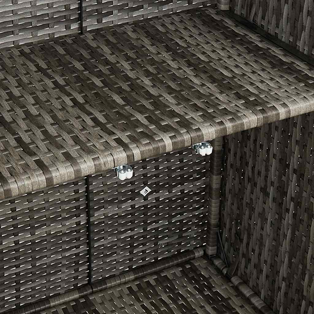 Badschrank mit Speicher mit Tür Grau 100 x 36 x 102 cm Rattan