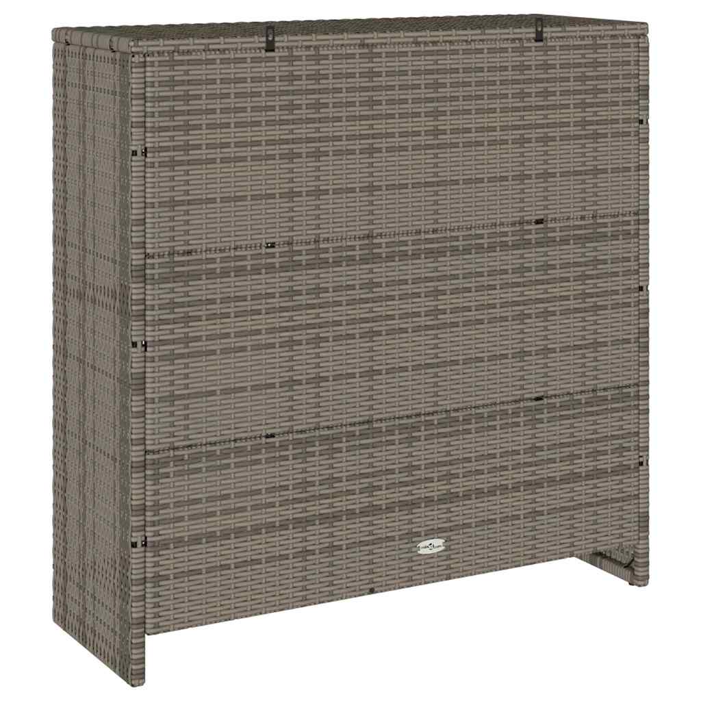 Badschrank mit Speicher mit Tür Grau 100 x 36 x 102 cm Rattan