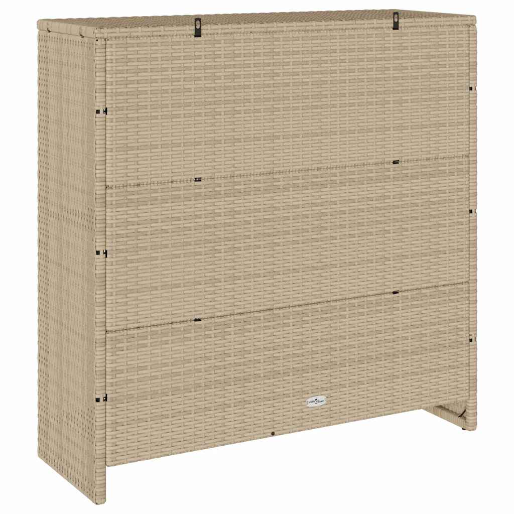 Badschrank mit Speicher mit Tür Beige 100 x 36 x 102 cm Rattan