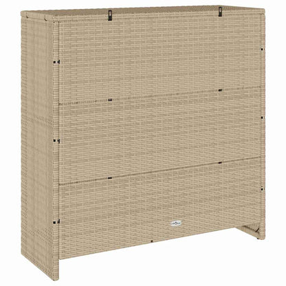 Badschrank mit Speicher mit Tür Beige 100 x 36 x 102 cm Rattan