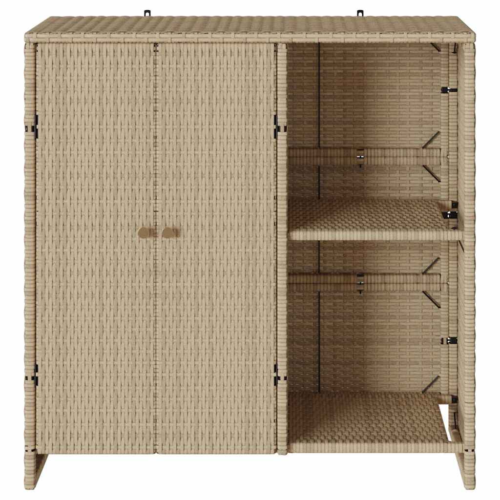 Badschrank mit Speicher mit Tür Beige 100 x 36 x 102 cm Rattan