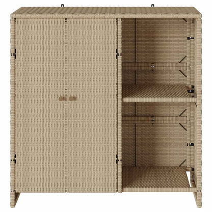 Badschrank mit Speicher mit Tür Beige 100 x 36 x 102 cm Rattan