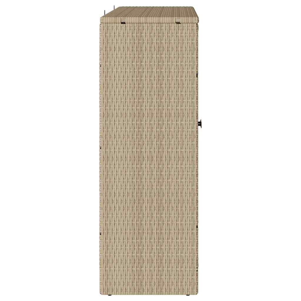 Badschrank mit Speicher mit Tür Beige 100 x 36 x 102 cm Rattan