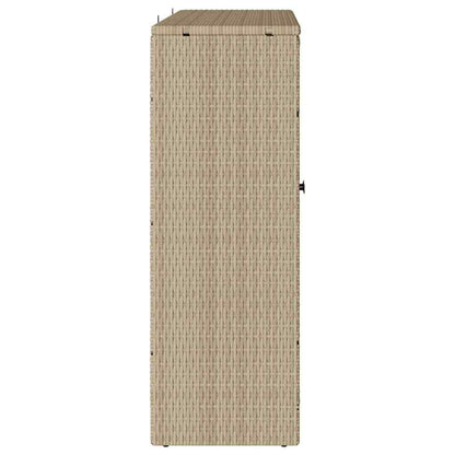 Badschrank mit Speicher mit Tür Beige 100 x 36 x 102 cm Rattan
