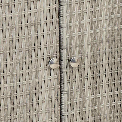 Badschrank mit Speicher Hellgrau 100 x 36 x 102 cm Rattan