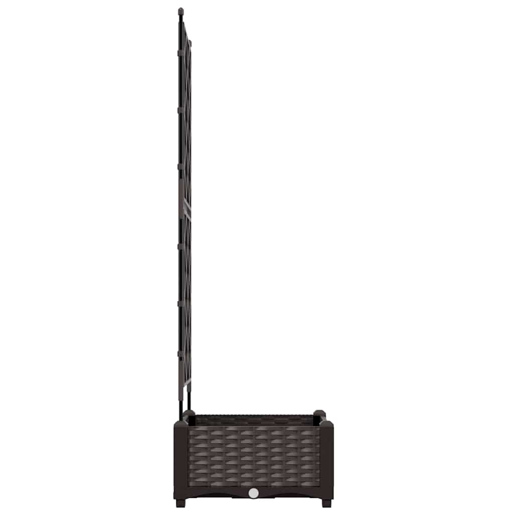 Gartenpflanzer mit Gitter Braun 40 x 40 x 125,5 cm PP