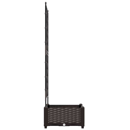 Gartenpflanzer mit Gitter Braun 40 x 40 x 125,5 cm PP