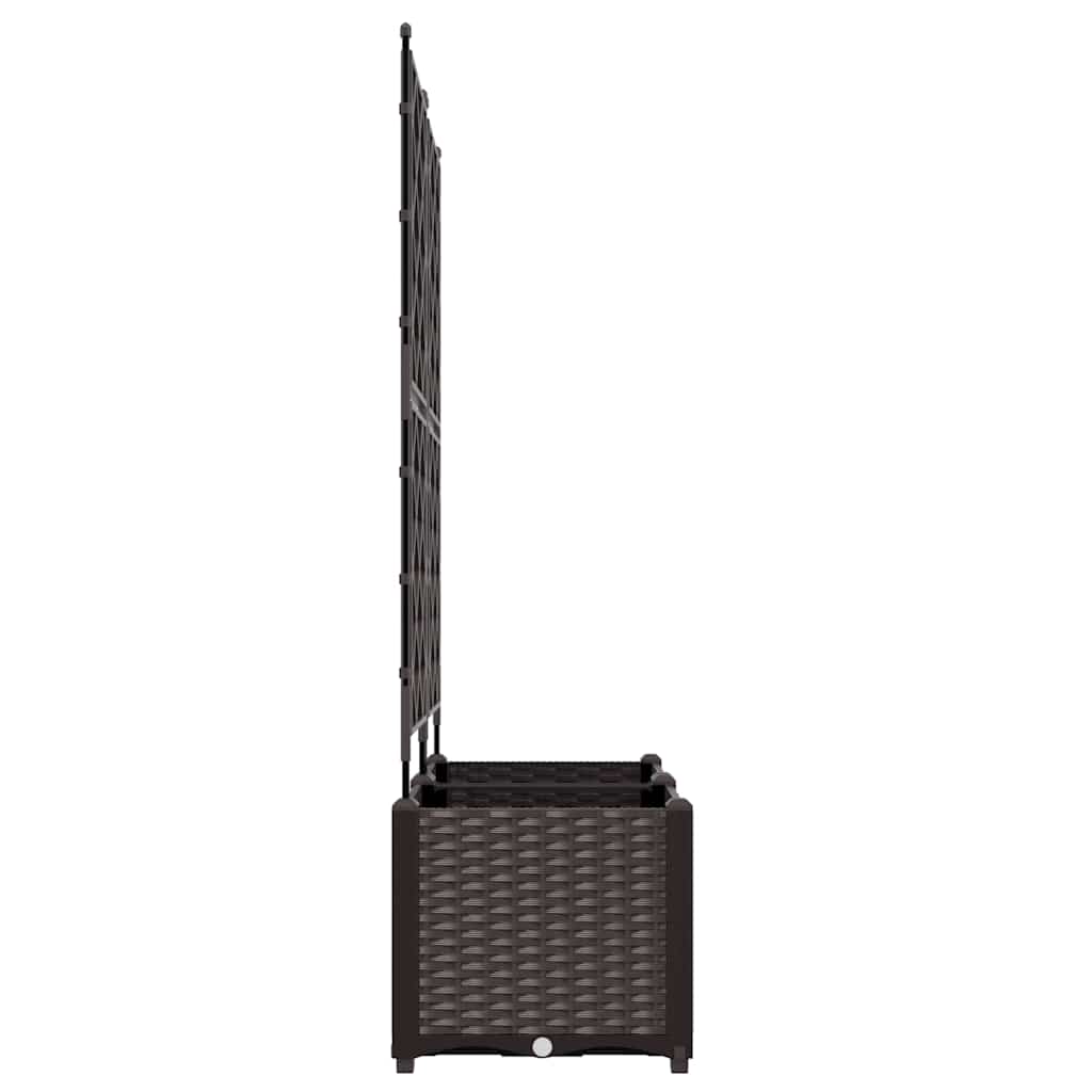 Gartenpflanzer mit Gitter 2 pcs Braun 80 x 40 x 143 cm PP