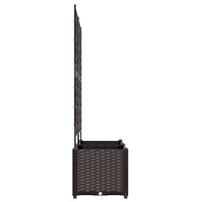 Gartenpflanzer mit Gitter 2 pcs Braun 80 x 40 x 143 cm PP