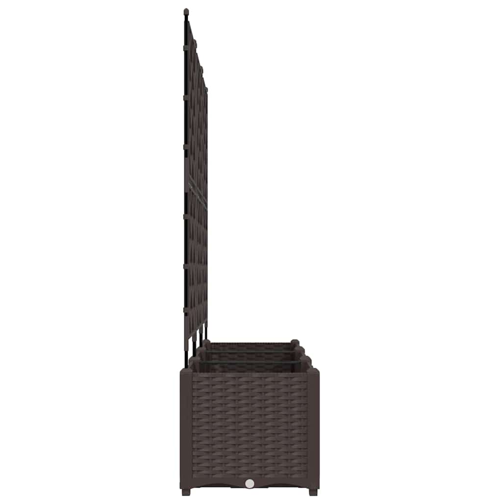 Gartenpflanzer mit Gitter 3 pcs Braun 120 x 40 x 143 cm PP