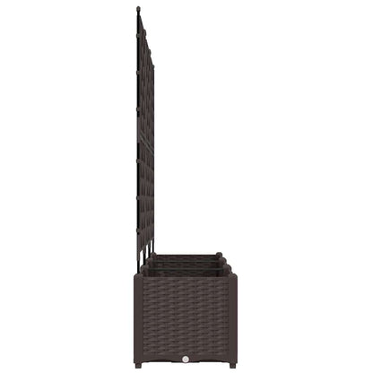 Gartenpflanzer mit Gitter 3 pcs Braun 120 x 40 x 143 cm PP