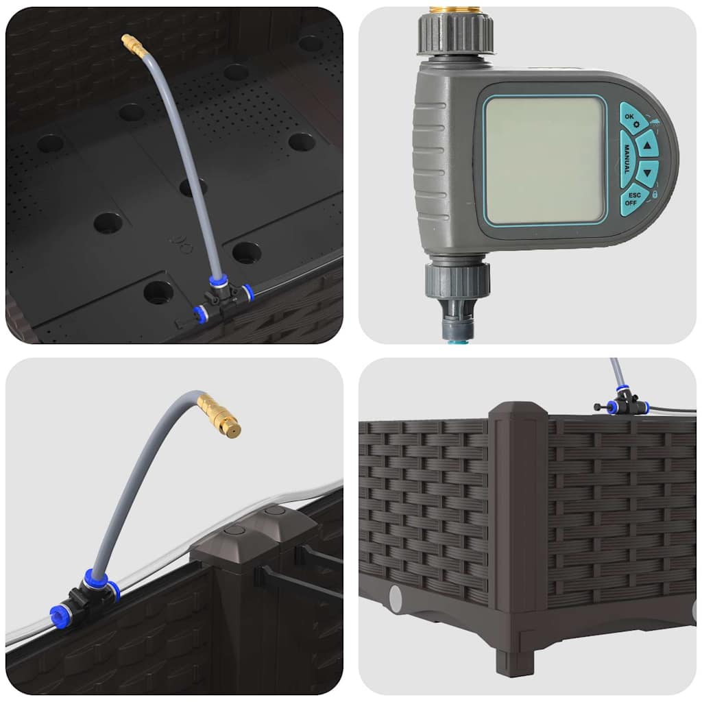 Gartenpflanzer Braun 160 x 40 x 22 cm Stahl