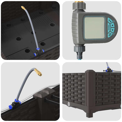 Gartenpflanzer Braun 160 x 40 x 22 cm Stahl