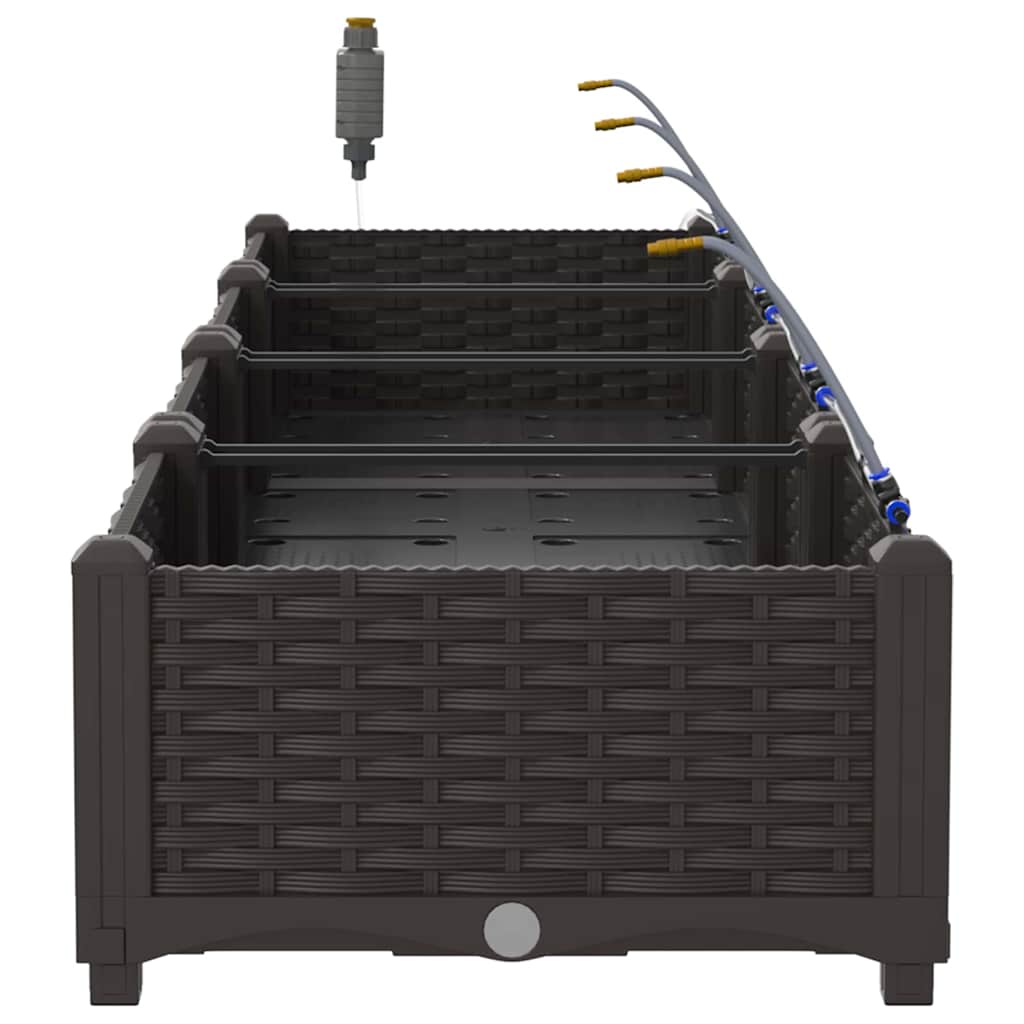 Gartenpflanzer Braun 160 x 40 x 22 cm Stahl