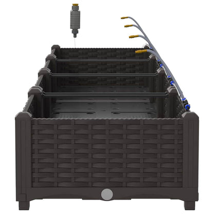 Gartenpflanzer Braun 160 x 40 x 22 cm Stahl