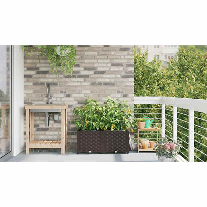 Gartenpflanzer Braun 80 x 40 x 37.5 cm Stahl